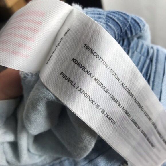 Minkpink Know You Anorak Jacket Size XS Acid Wash Drawstring Zip Hooded - Picture 10 of 10